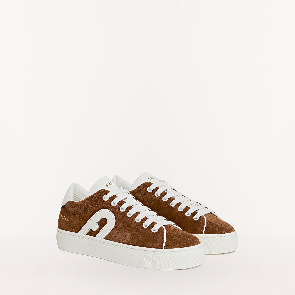 Furla Joy Sneakers Brown White Women South Africa MV3578012